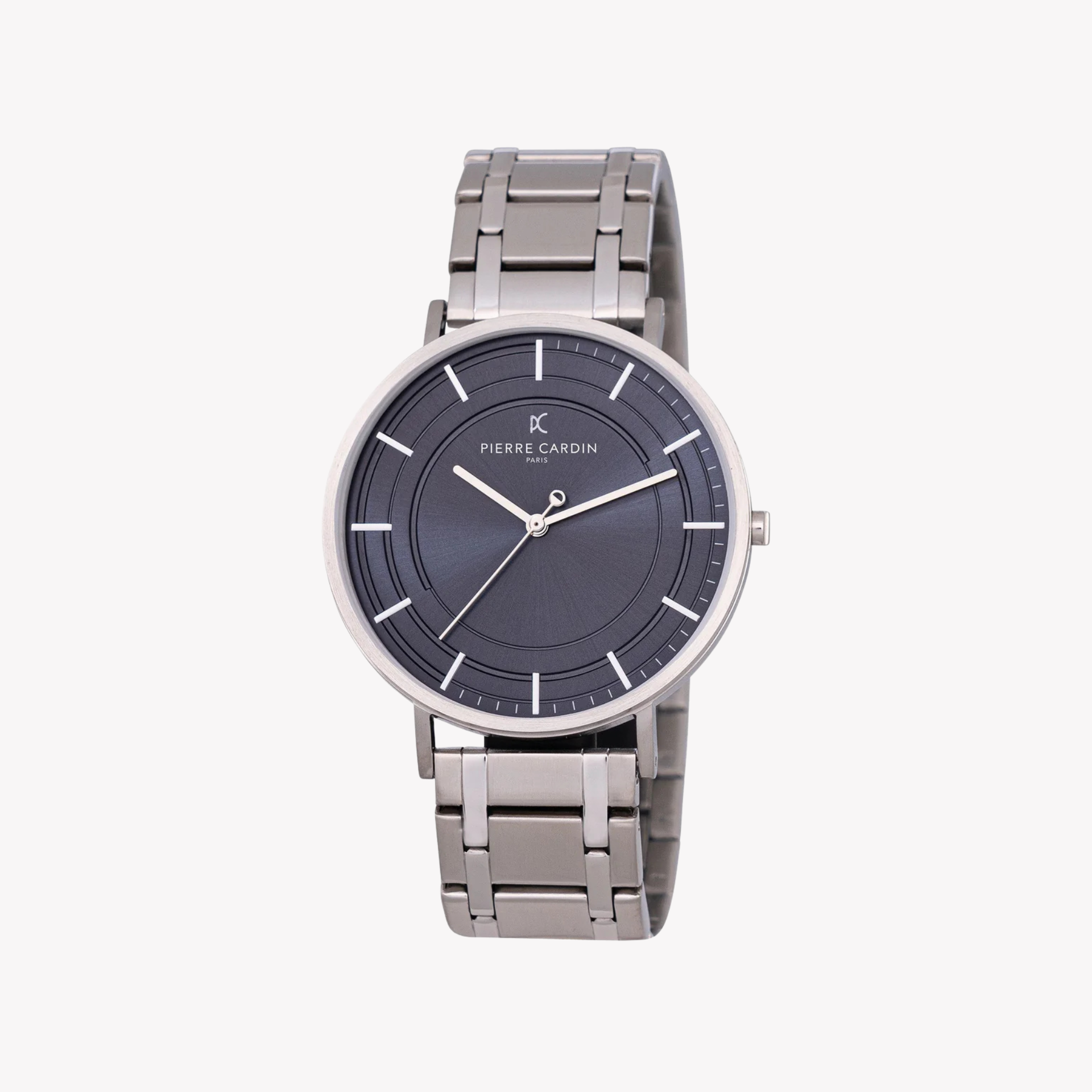 Pierre Cardin Men's Silver Watch, Blue Dial | Cbn.3032