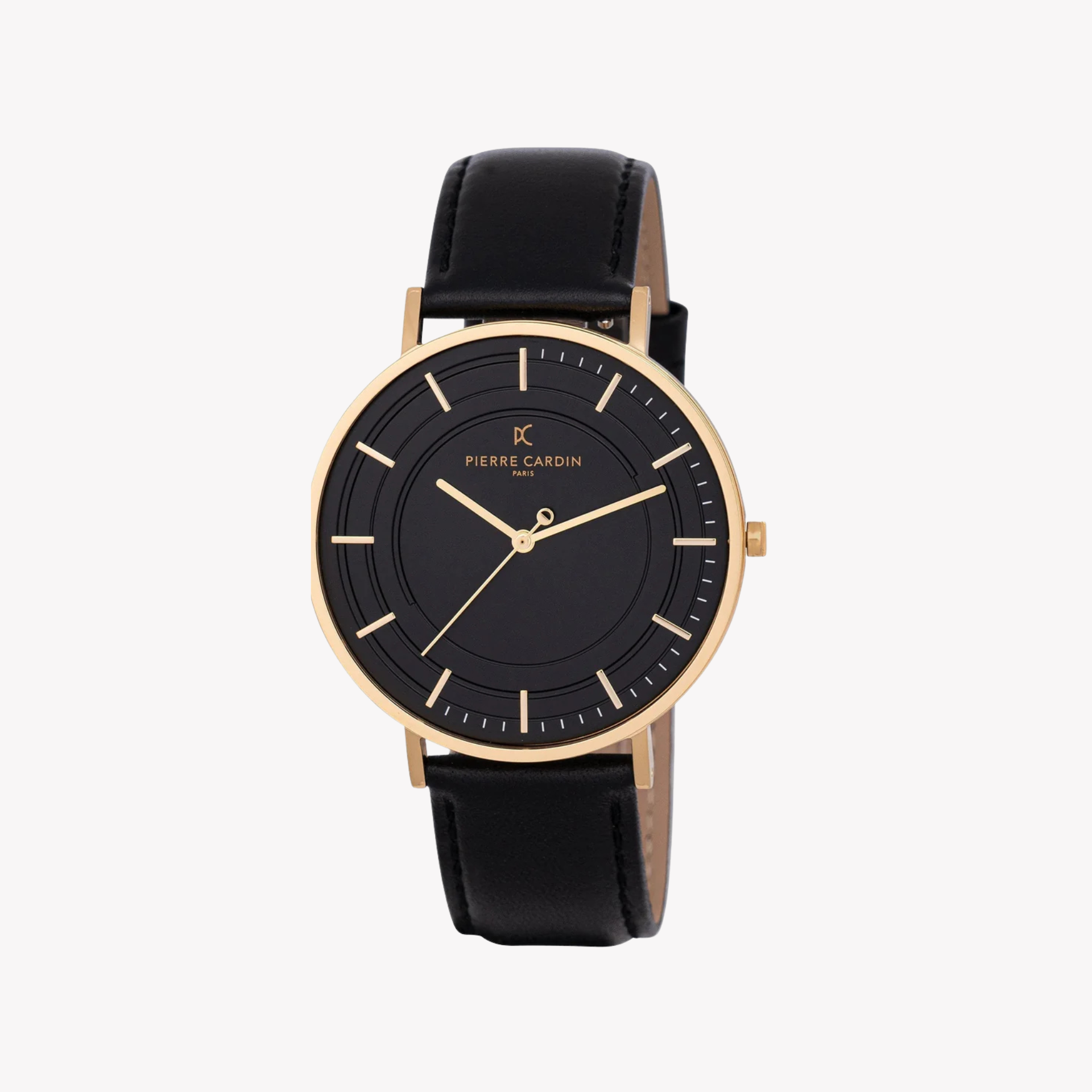 Pierre Cardin Men's Gold Watch, Black Dial | Cbn.3035