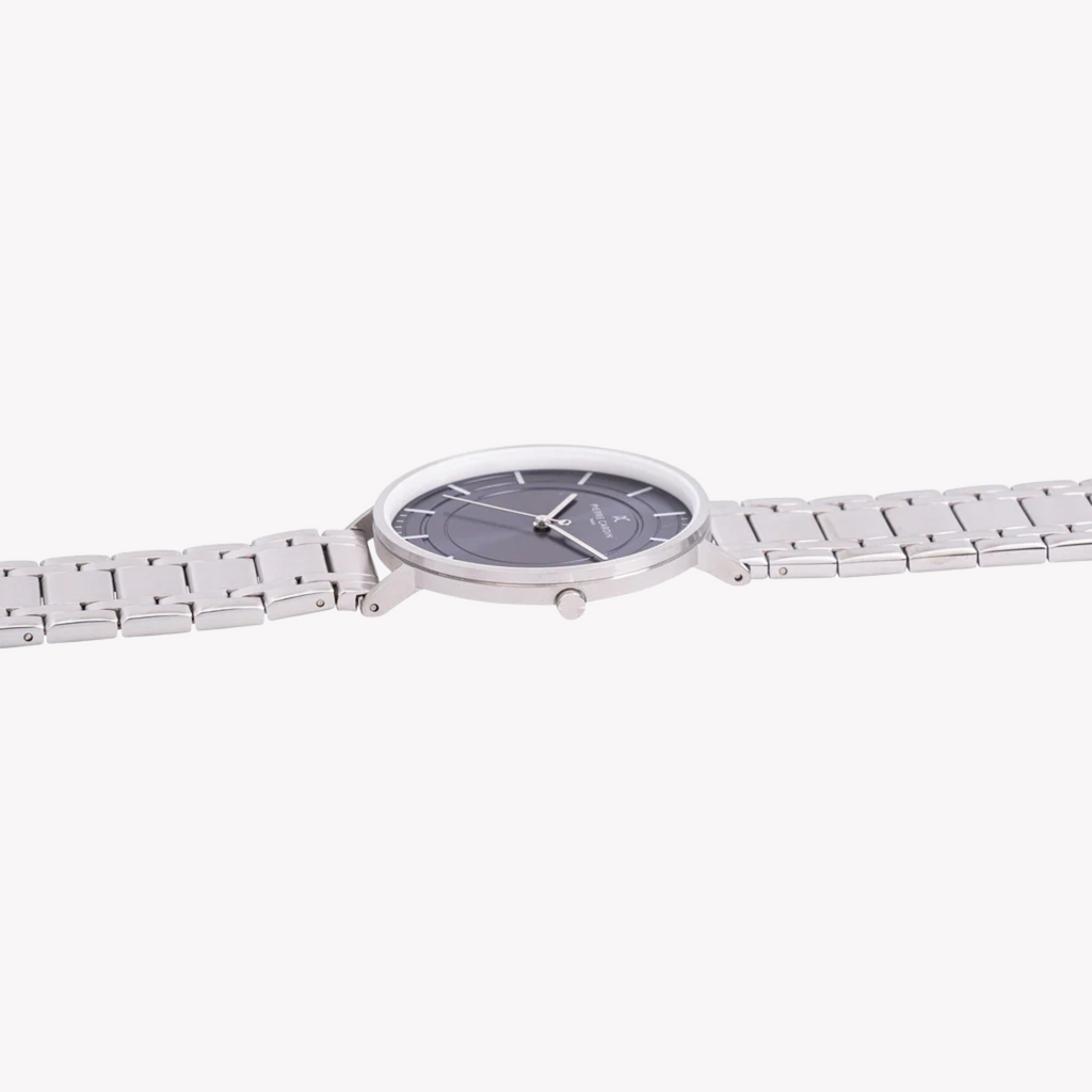 Pierre Cardin Men's Silver Watch, Blue Dial | Cbn.3032