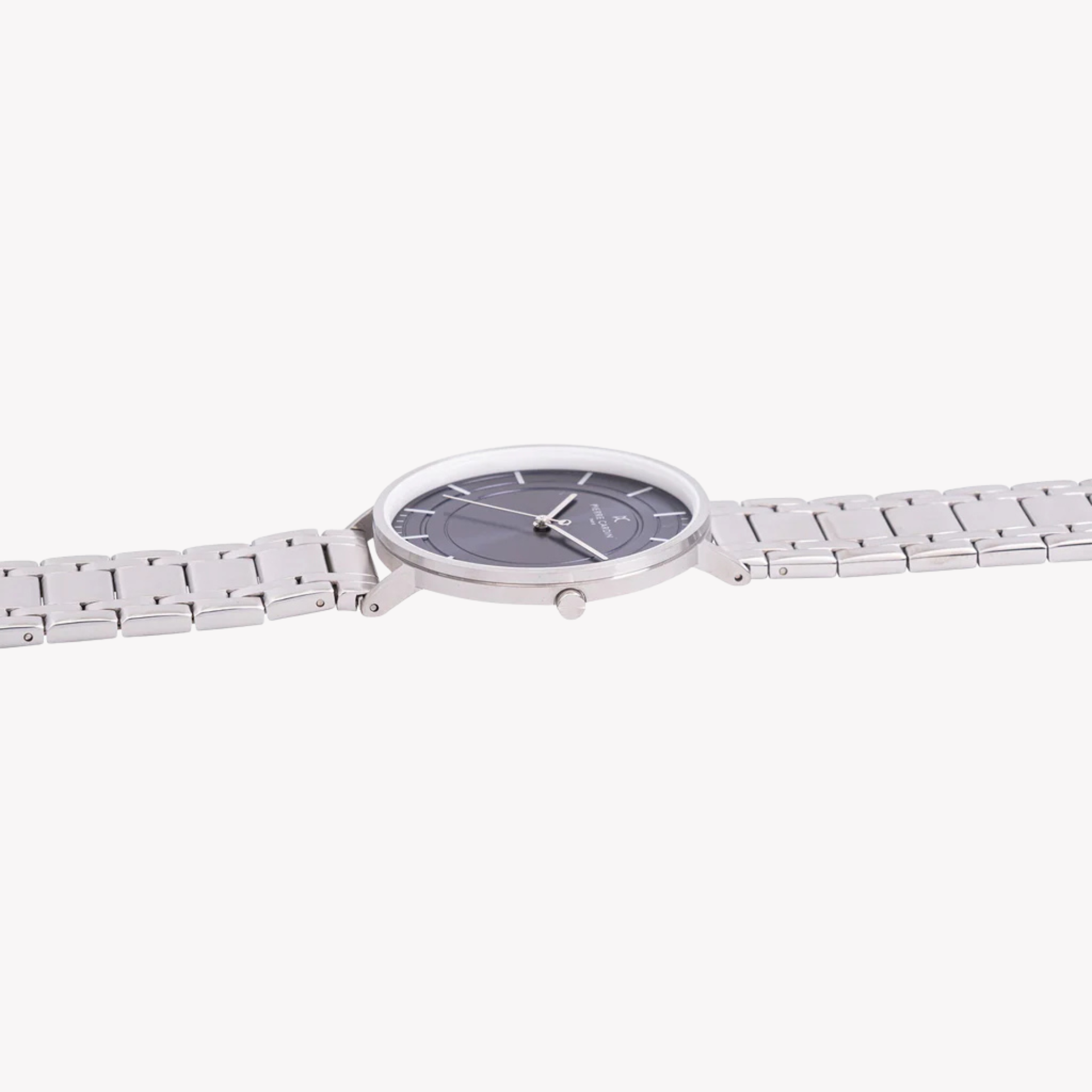 Pierre Cardin Men's Silver Watch, Blue Dial | Cbn.3032