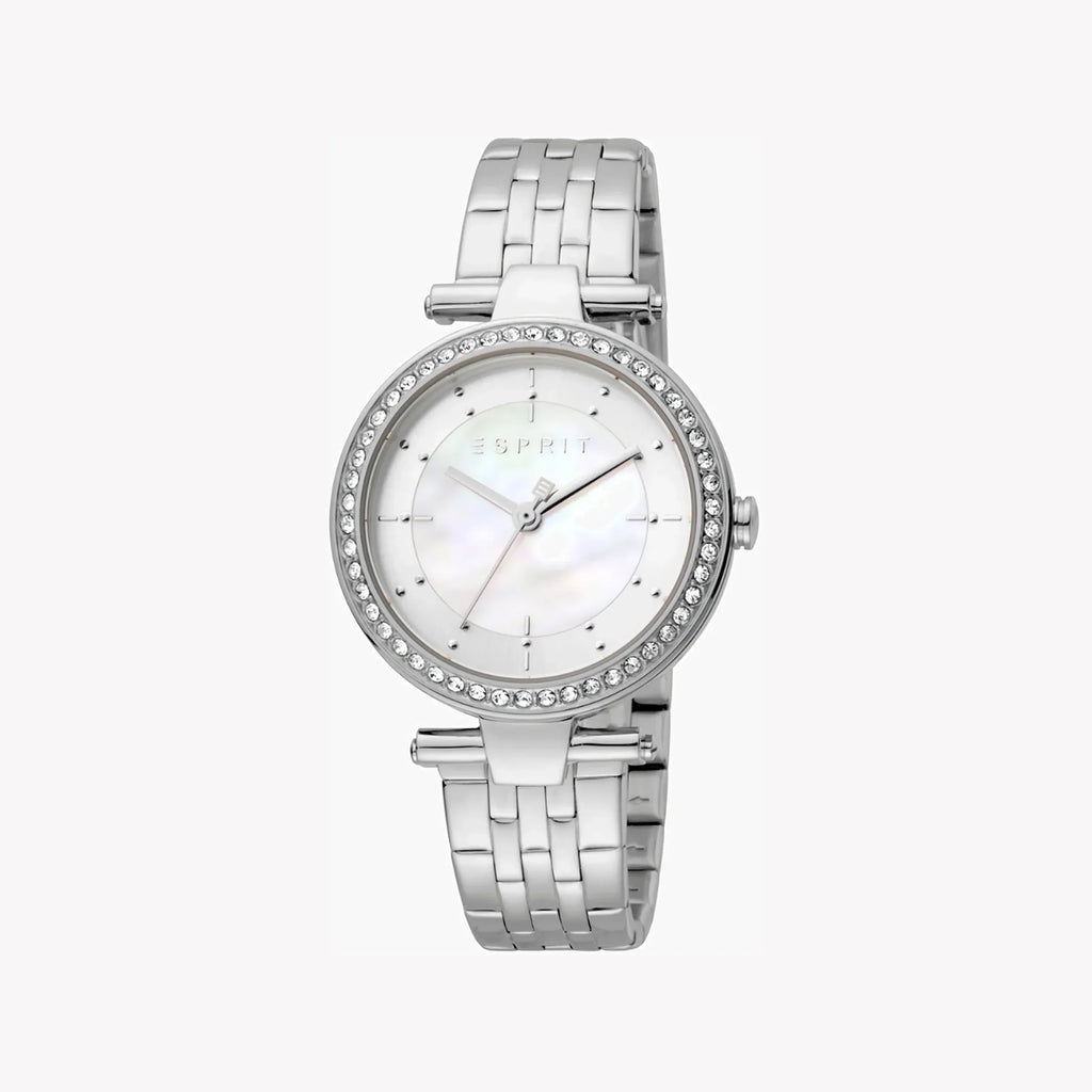 Esprit Women's Silver Stainless Steel Watch, White Dial | Es1l051m0045