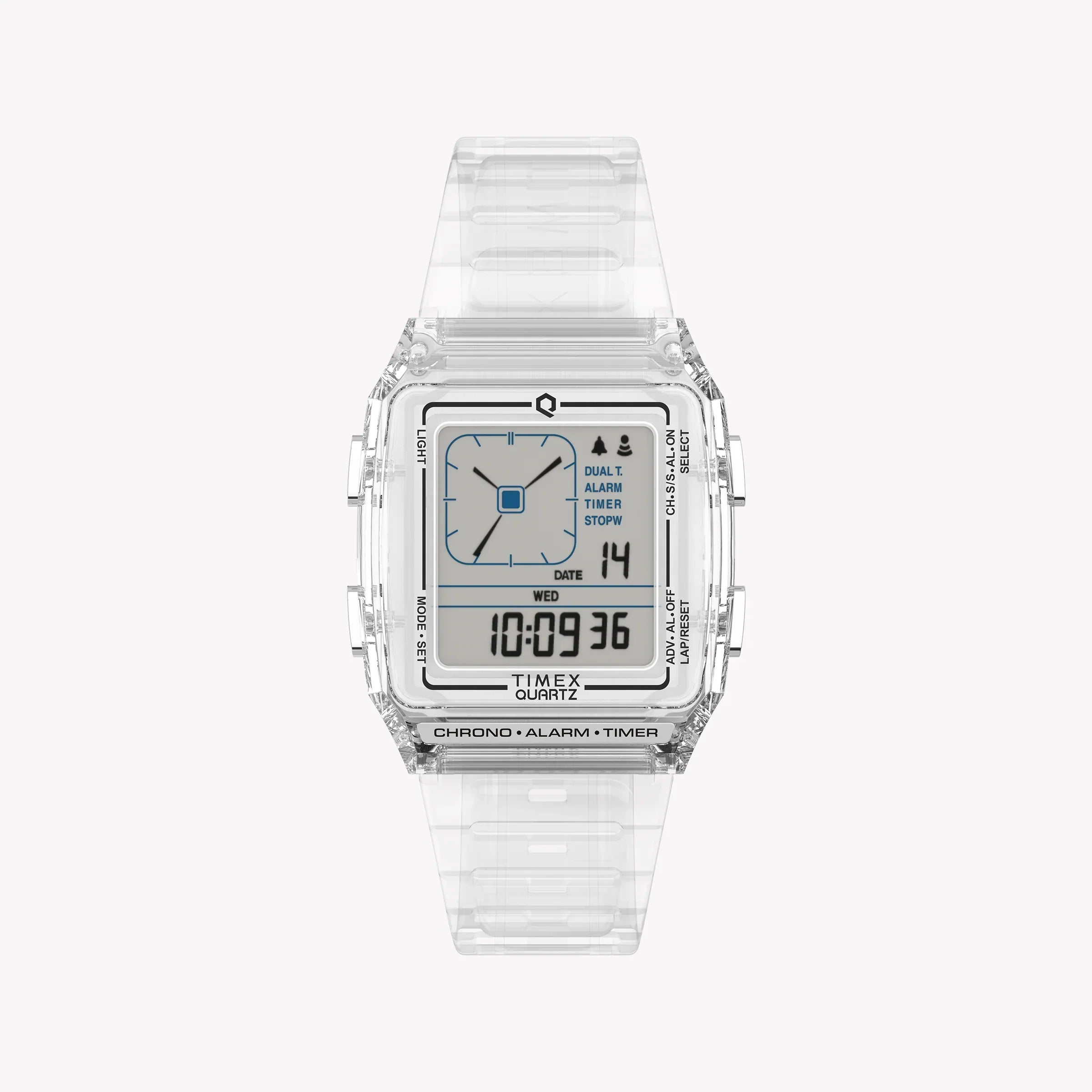 Timex Unisex Transparent Resin Watch, Translucent Case | Tw2w45200