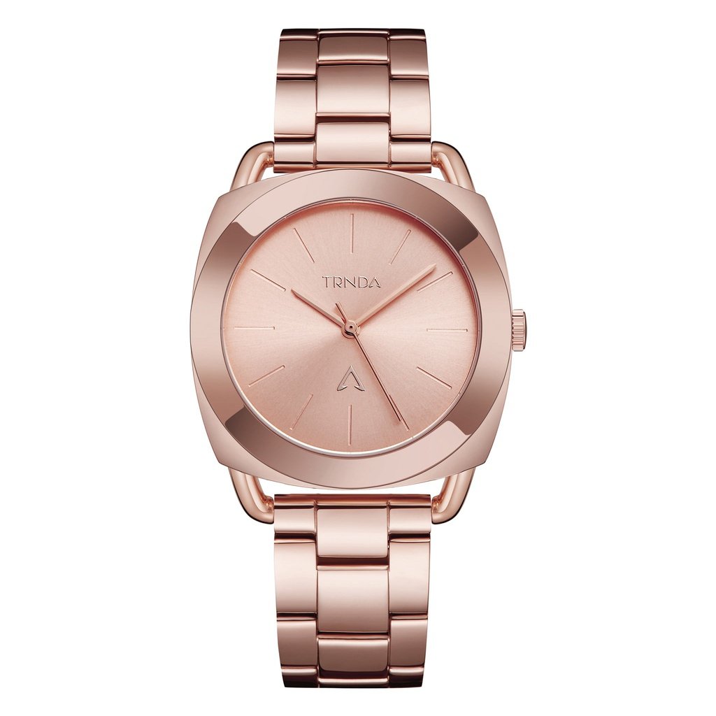 Trnda Women's Rose Gold Stainless Steel Watch, Round Dial | Trnda-001