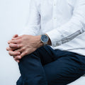 Pierre Cardin Men's Silver Watch, Blue Dial | Cbn.3032